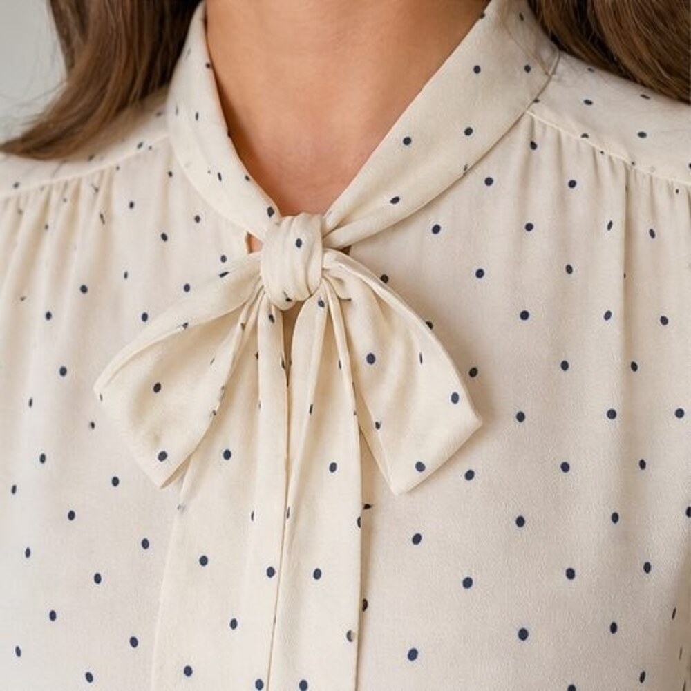 Taupe Ruffle Blouse - Picture 4 of 6
